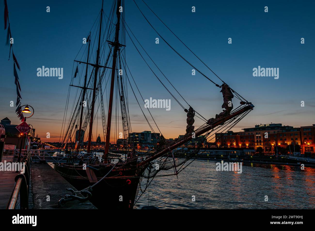 Dublino, la capitale della Repubblica d'Irlanda, si trova sulla costa orientale dell'Irlanda, alla foce del fiume Liffey. Foto Stock