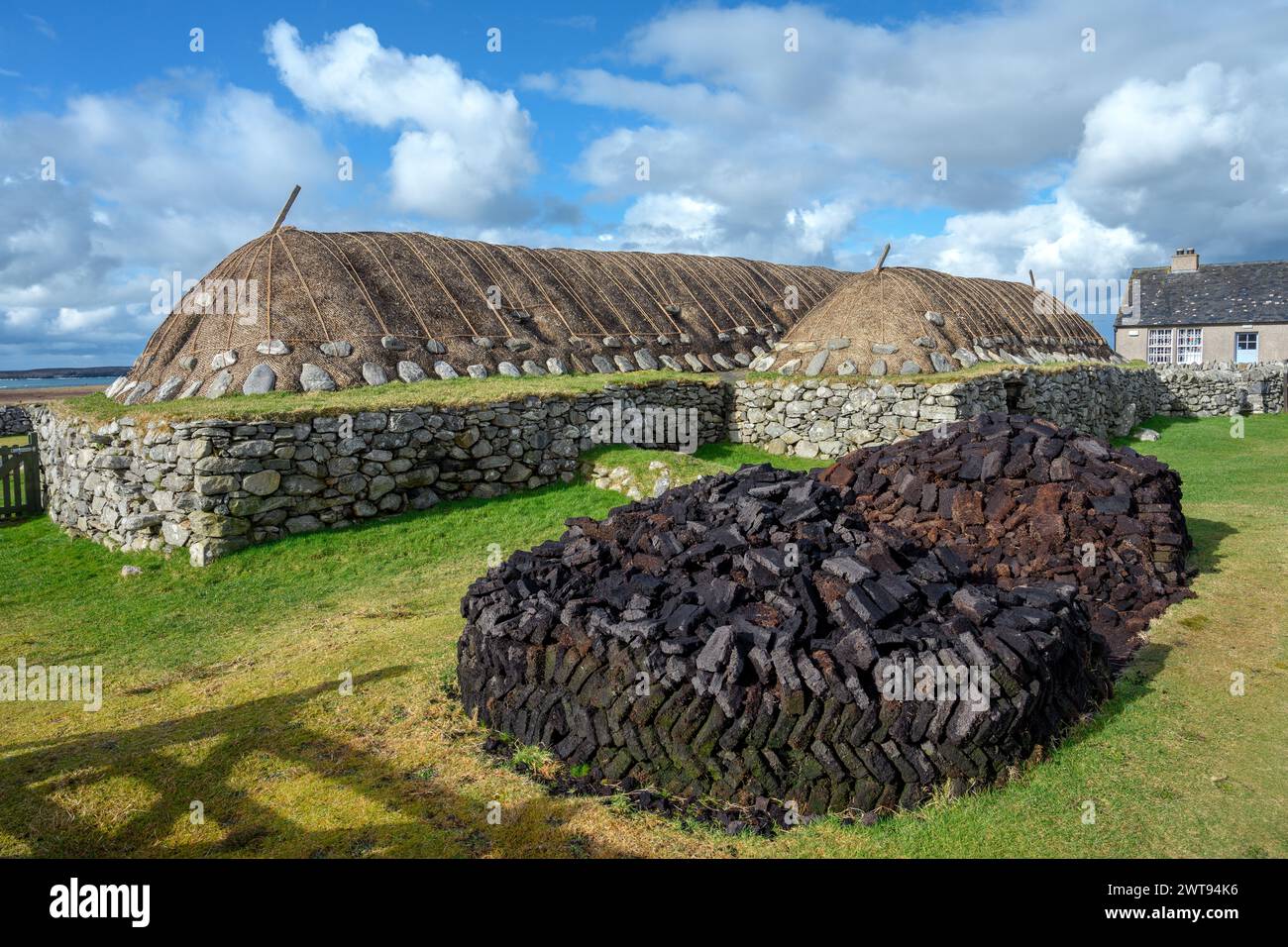 Arnol Blackhouse, Arnol, Isola di Lewis, Ebridi esterne, Scozia, REGNO UNITO Foto Stock