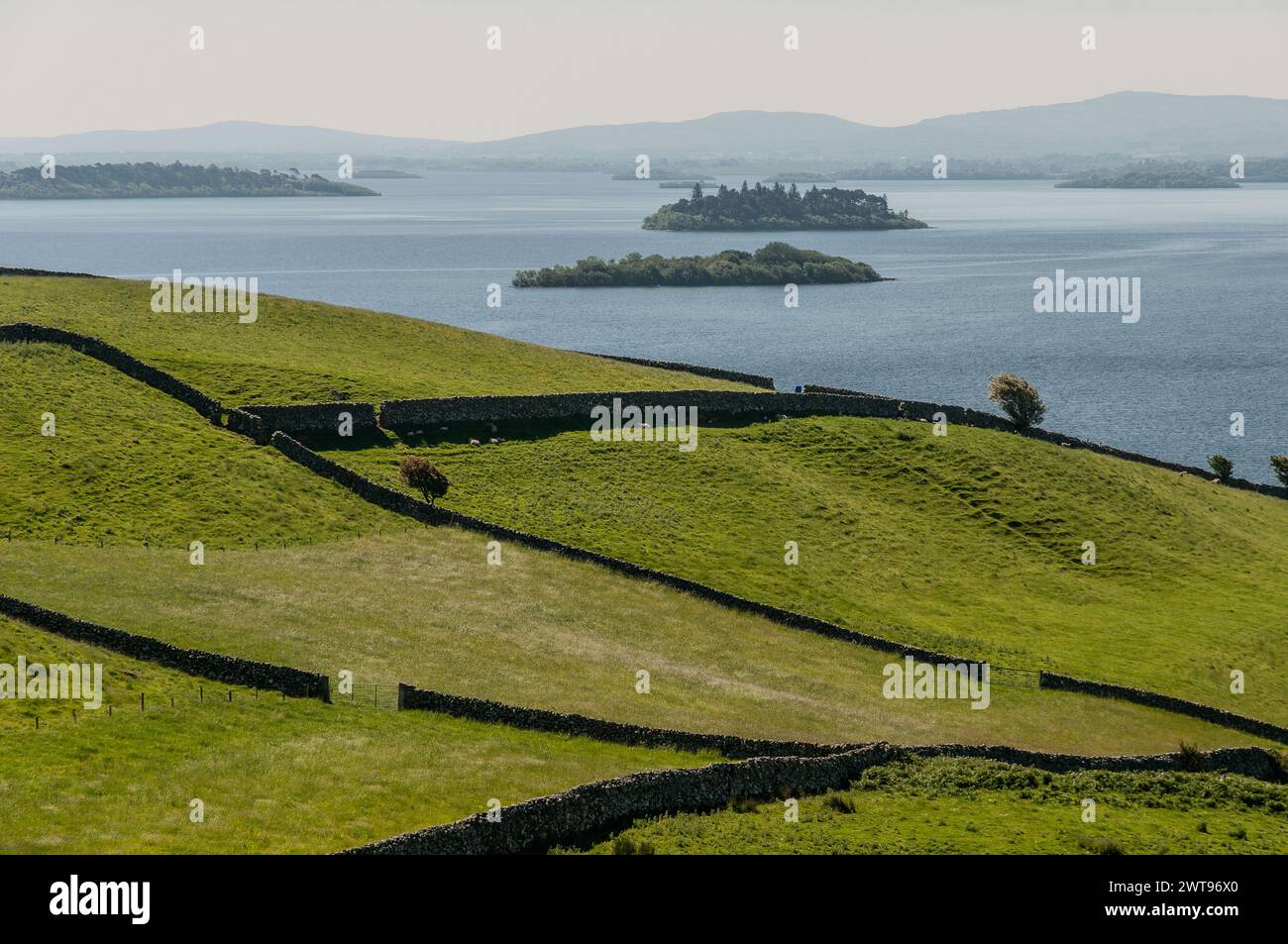 Area naturale protetta dell'Irlanda occidentale caratterizzata da suggestive montagne (catena montuosa delle dodici Cime), distese di torbiere, praterie Foto Stock