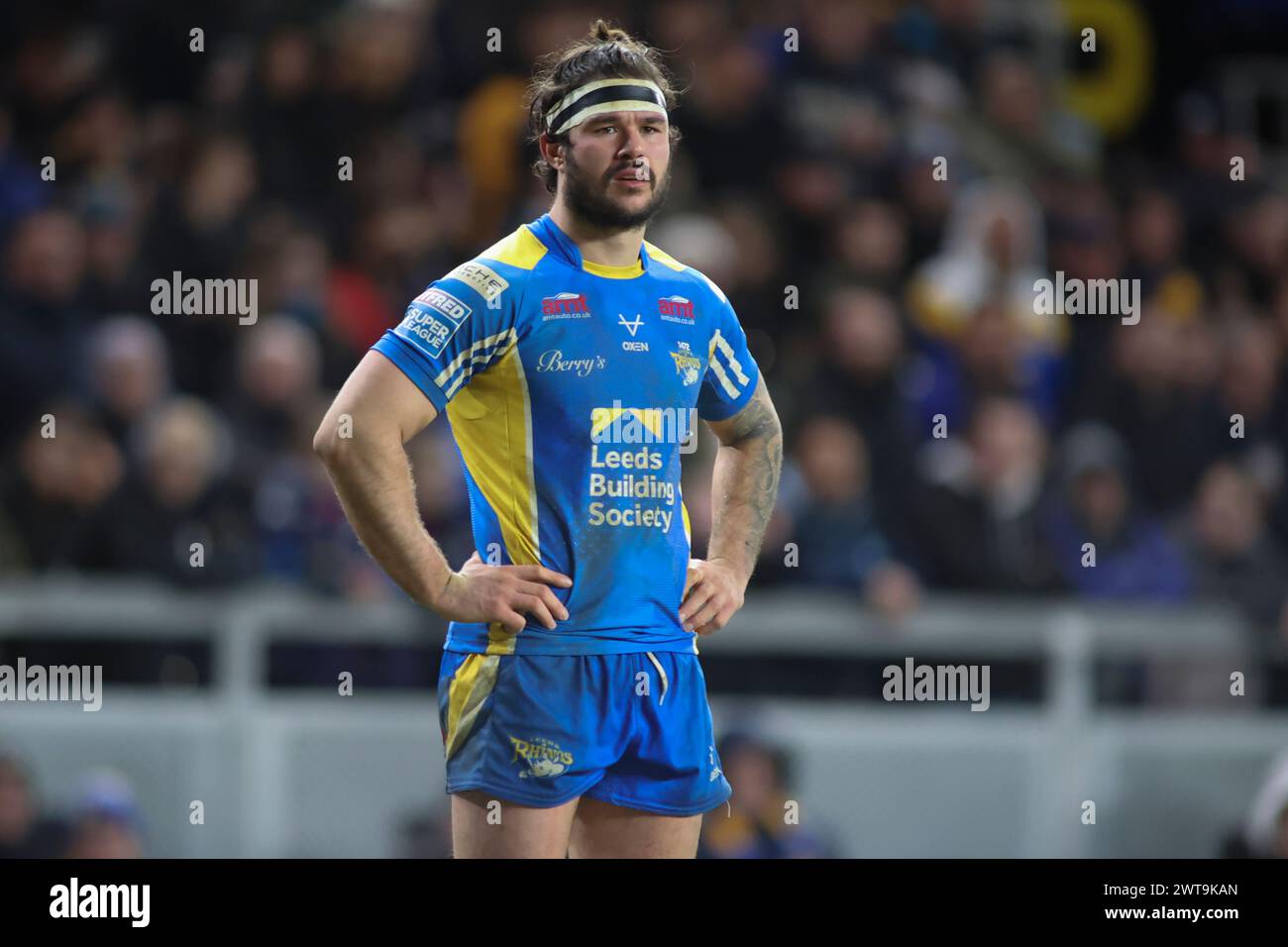 Leeds, Regno Unito. 16 marzo 2024. AMT Headingley Rugby Stadium, Leeds, West Yorkshire, 15 marzo 2024. Betfred Super League Leeds Rhinos contro St Helens. James Bentley di Leeds Rhinos Credit: Touchlinepics/Alamy Live News Foto Stock