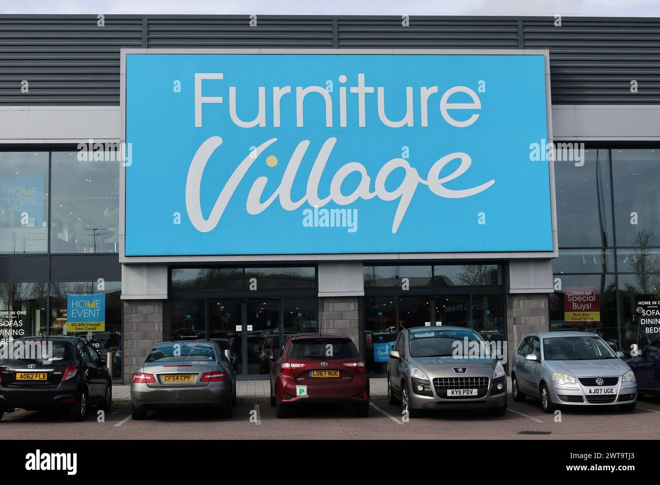 Superstore Furniture Village a Stevenage Foto Stock