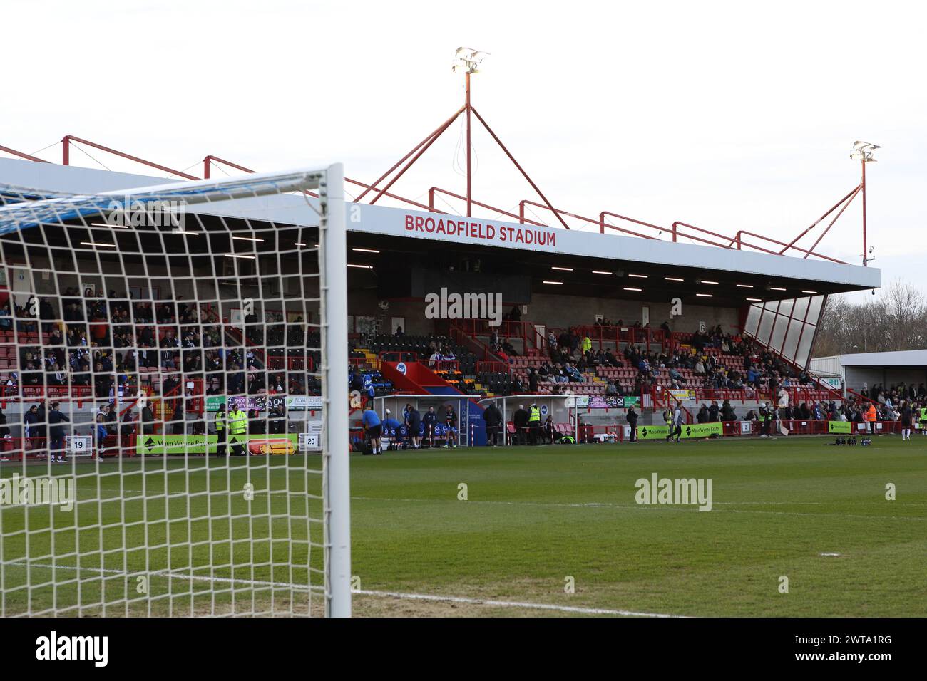 Brighton & Hove Albion Women vs Manchester United Women Adobe Women's fa Cup al Broadfield Stadium, Crawley Town FC Foto Stock