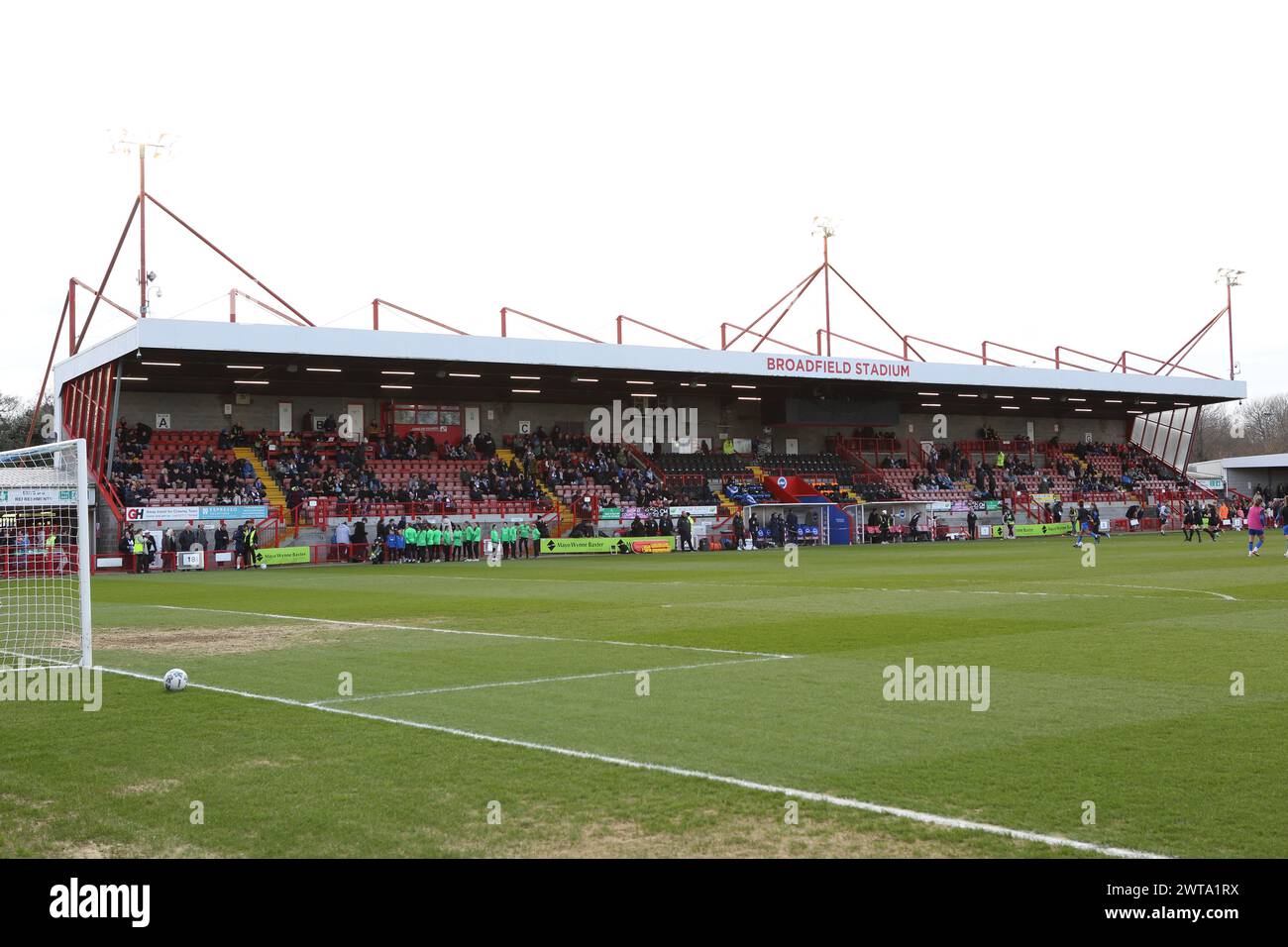 Brighton & Hove Albion Women vs Manchester United Women Adobe Women's fa Cup al Broadfield Stadium, Crawley Town FC Foto Stock