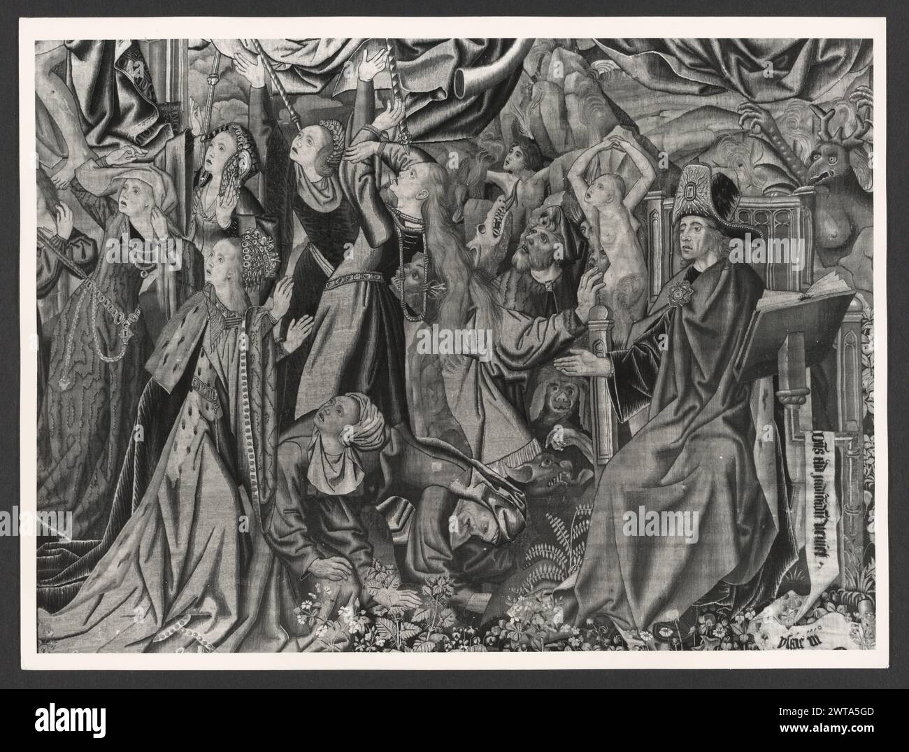 Lazio Roma Roma Palazzo Venezia, Museo2. Hutzel, Max 1960-1990 Post-medievale: Collezione di arazzi nella "sala Regia" Note: Occupare le stanze dell'appartamento Balbo, dove Paolo II visse e riunì le sue collezioni. Arazzi tedeschi e francesi del XVI secolo, tutti prodotti a Bruxelles, e cinque arazzi italiani da Riviera su disegni di cartoni animati di Giov. Franco Romanelli nel 1637-42. Il fotografo e studioso tedesco Max Hutzel (1911-1988) fotografò in Italia dai primi anni '1960 fino alla sua morte. Il risultato di questo progetto, citato da Hutzel come foto Arte mi Foto Stock