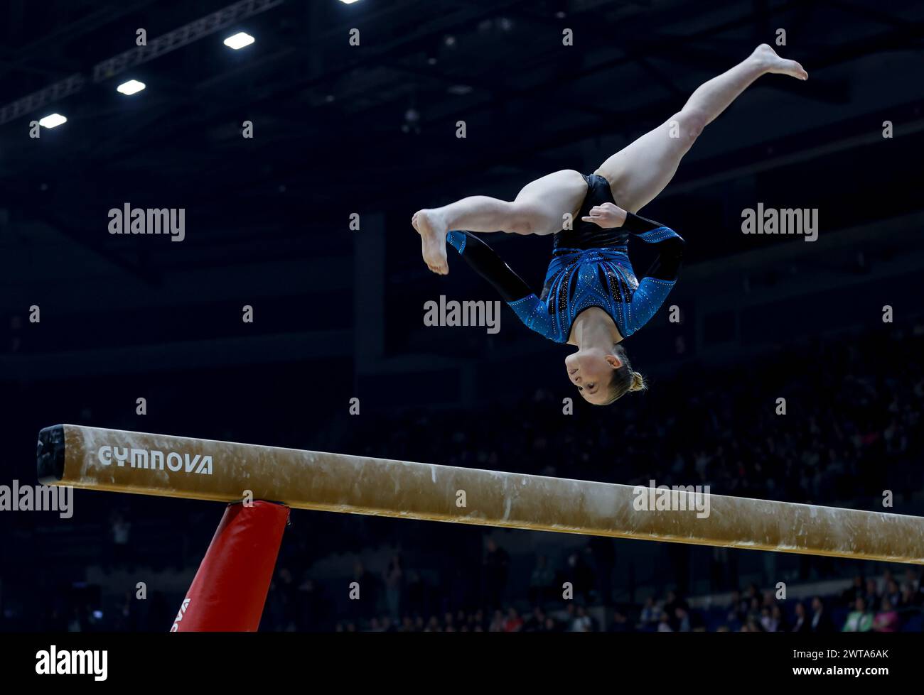 Liverpool, Regno Unito. 16 marzo 2024. 16 marzo 2024, M&amp;S Bank Arena, Liverpool, Inghilterra; British Gymnastics Championships Day 3; Grace Davies su beam Credit: Action Plus Sports Images/Alamy Live News Foto Stock