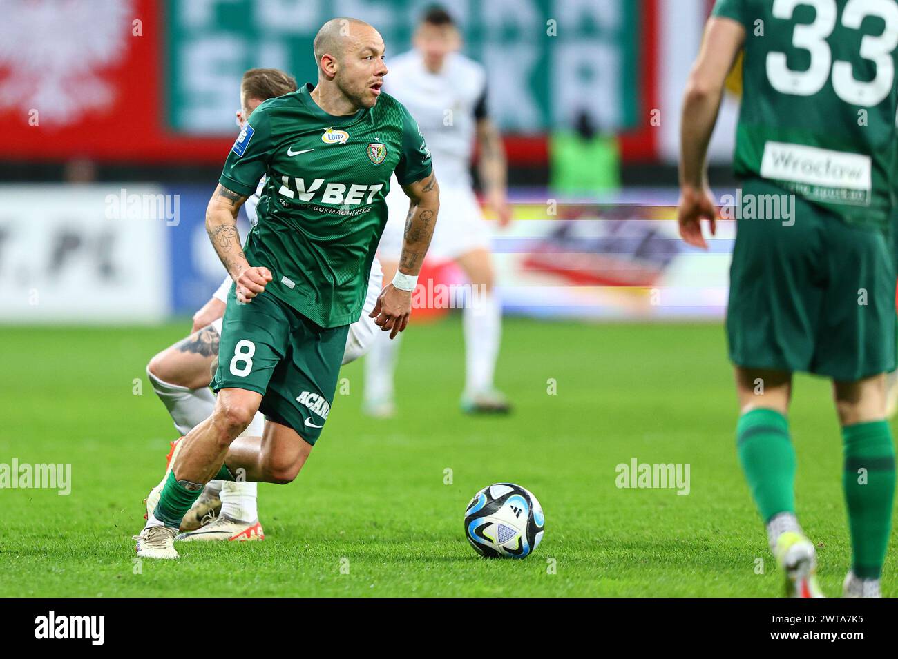 Breslavia, Polska. 16 marzo 2024. 2024.03.16 Wroclaw Pilka nozna PKO Ekstraklasa Slask Wroclaw - Puszcza Niepolomice N/z Patrick Olsen foto Pawel Andrachiewicz/PressFocus 2024.03.16 Wroclaw Football polacco PKO Ekstraklasa Slask Wroclaw - Puszcza Niepolomice Patrick Olsen credito: Pawel Andrachiewicz/PressFocus: Alamy USA Foto Stock