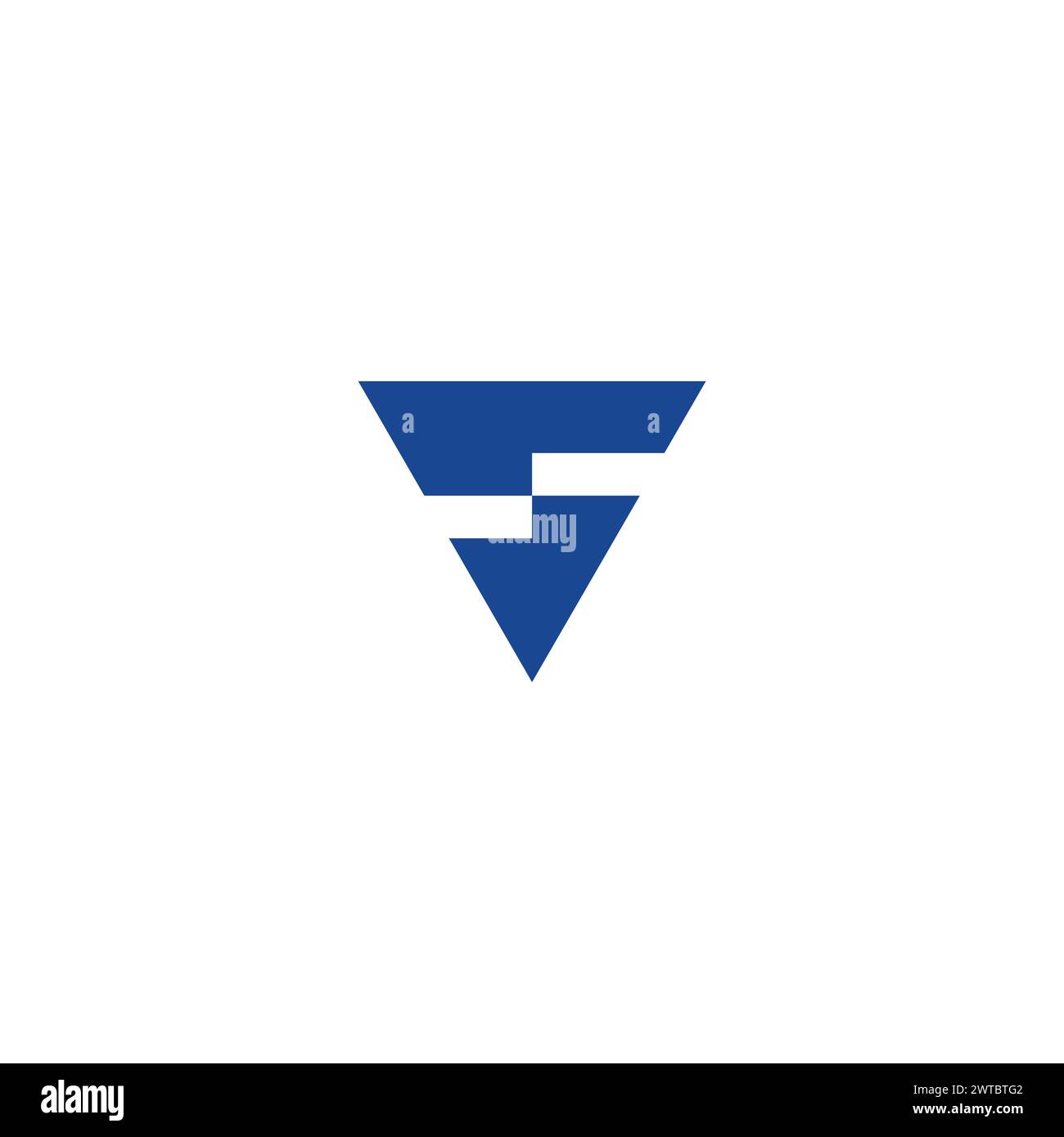 Design con logo a triangolo S. Icona lettera S. Illustrazione Vettoriale