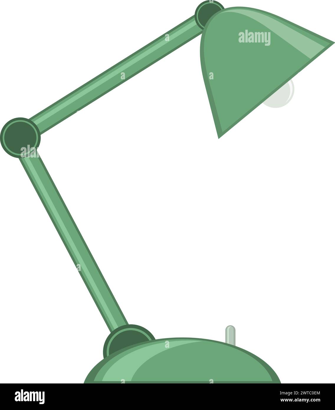 Lampada da scrivania. Icona cartone animato luci per ufficio Illustrazione Vettoriale