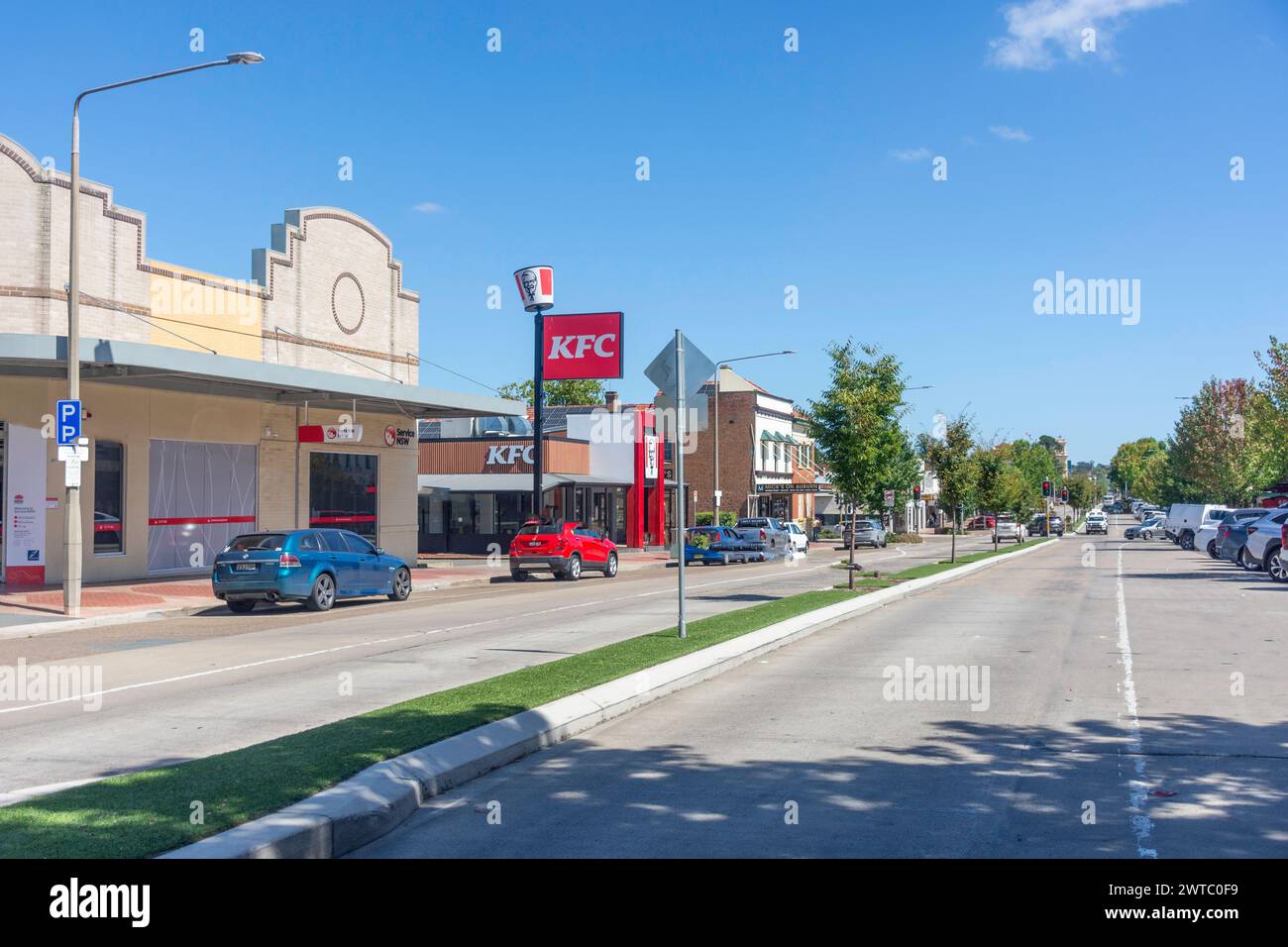 Centro città, Auburn Street, città di Goulburn, nuovo Galles del Sud, Australia Foto Stock