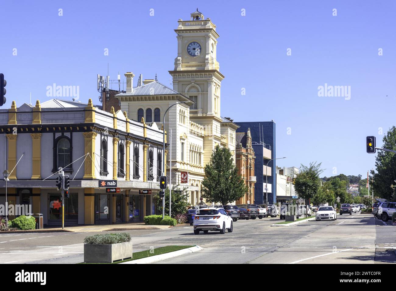 Centro città, Auburn Street, città di Goulburn, nuovo Galles del Sud, Australia Foto Stock