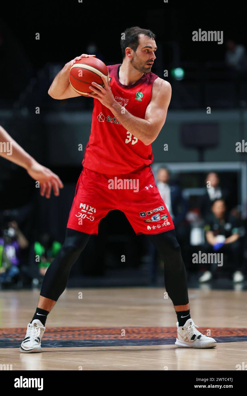 Saitama, Giappone. 16 marzo 2024. John Mooney (Jets) Basketball: Emperor's Cup Basketball 2023-24 Final Match tra Ryukyu Golden Kings 69-117 Chiba Jets al Saitama Super Arena di Saitama, Giappone. Crediti: Naoki Morita/AFLO SPORT/Alamy Live News Foto Stock