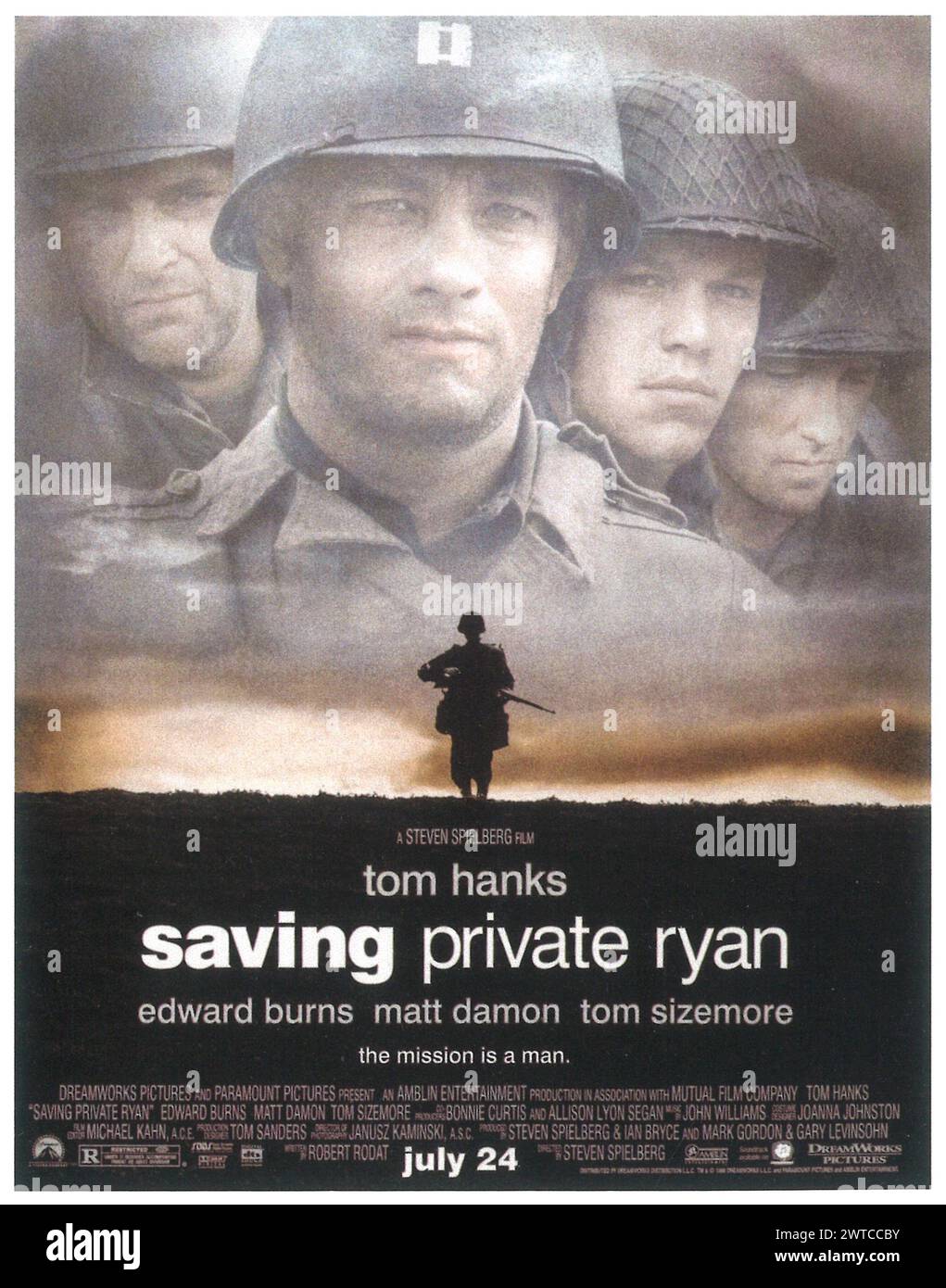 1998 Saving Private Ryan film poster, regista: Steven Spielberg Foto Stock