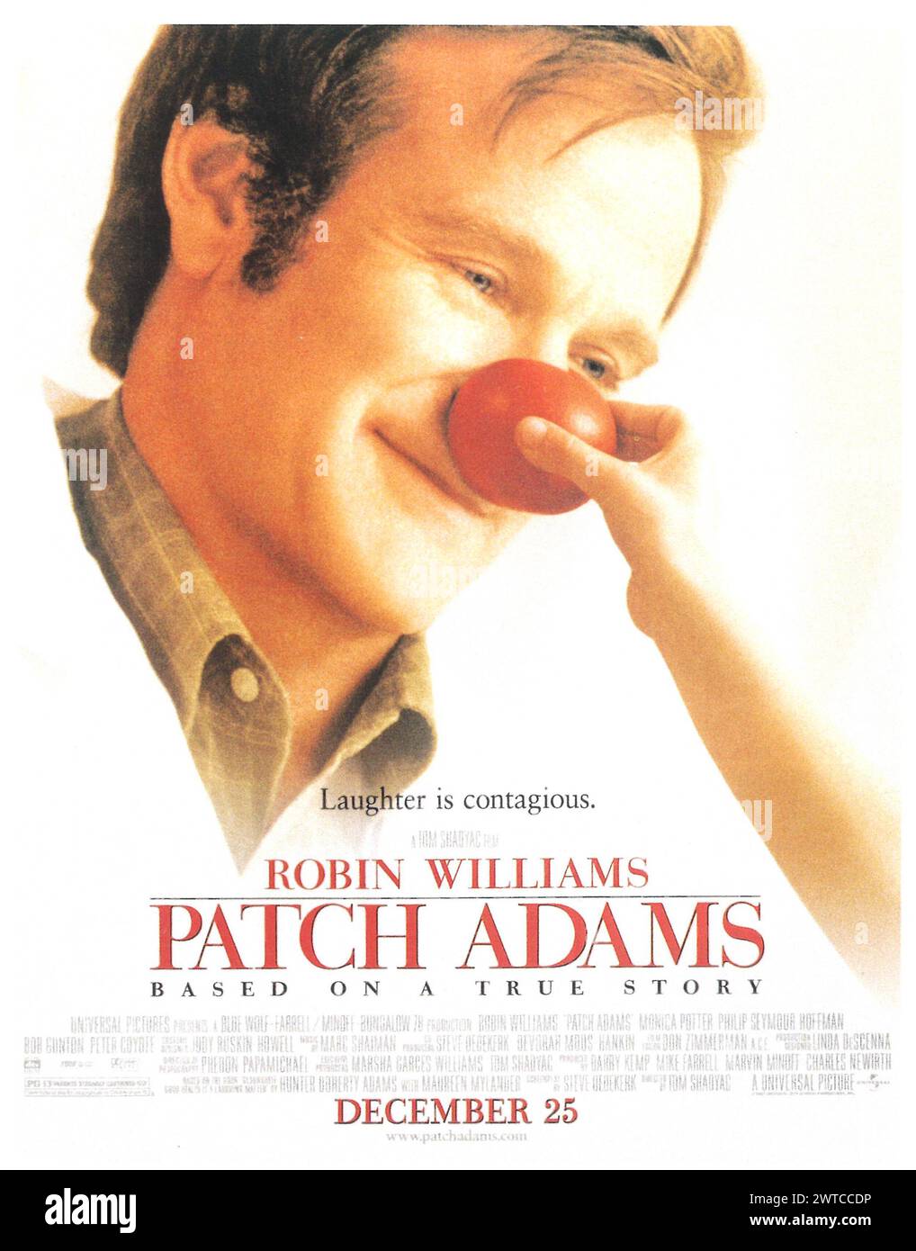 1998 Patch Adams poster cinematografico, regista Tom Shadyac, con Robin Williams Foto Stock
