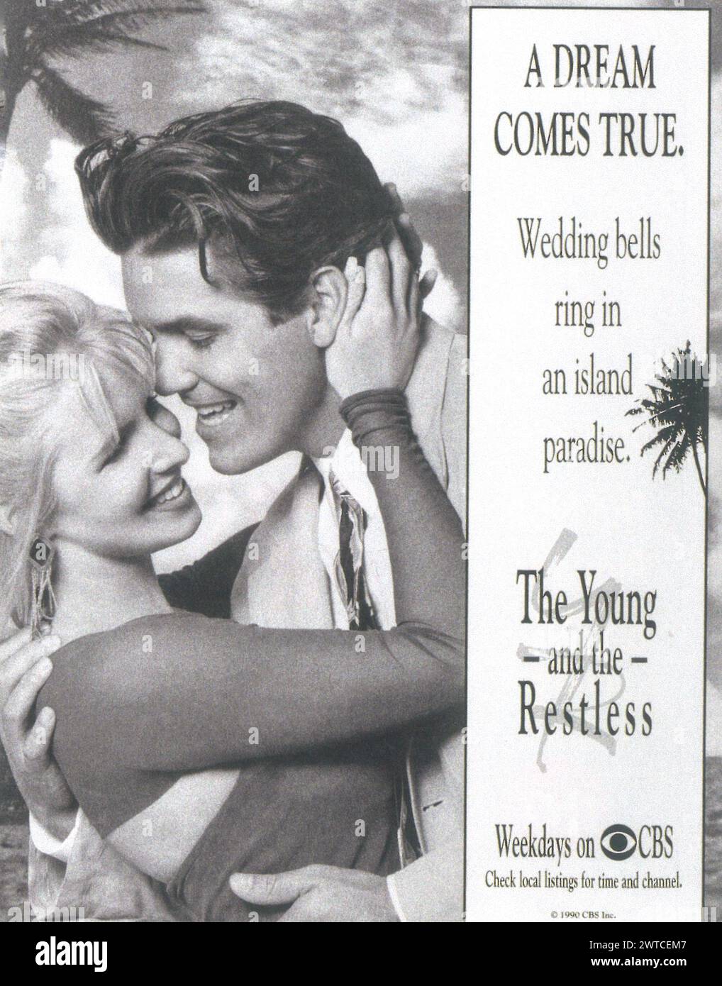 1990 The Young and the Restless TV show drama su CBS. Con Eric Braeden, Foto Stock