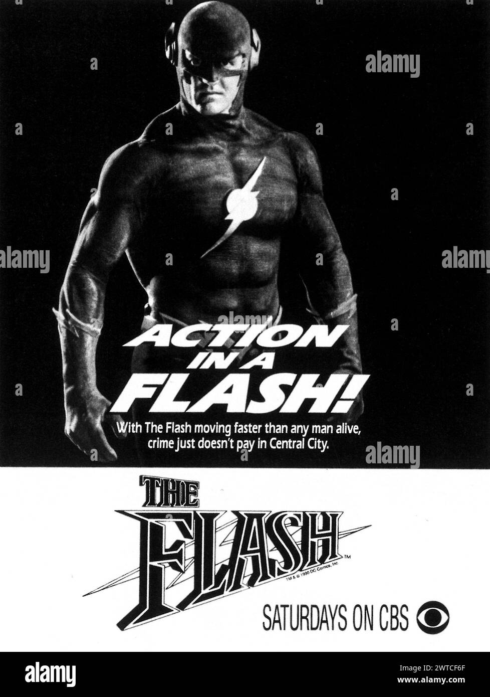 1991 The FLASH Superhero TV Show Print ad - sabato su CBS Foto Stock