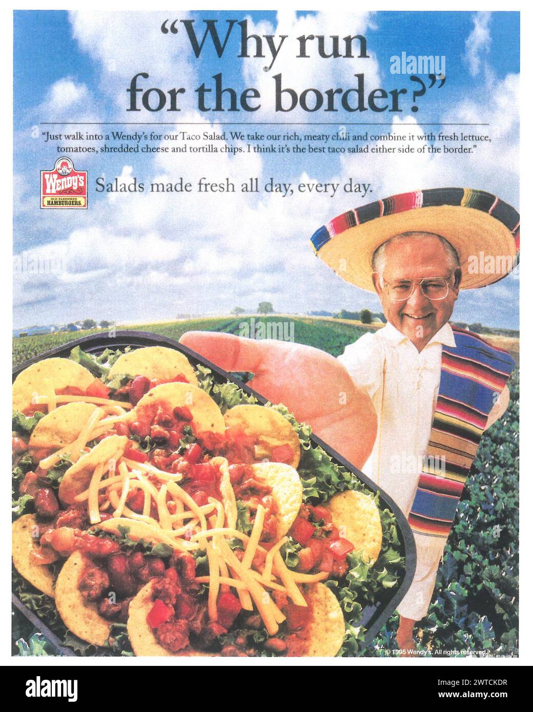 1995 Wendy's Taco Salad Foto Stock