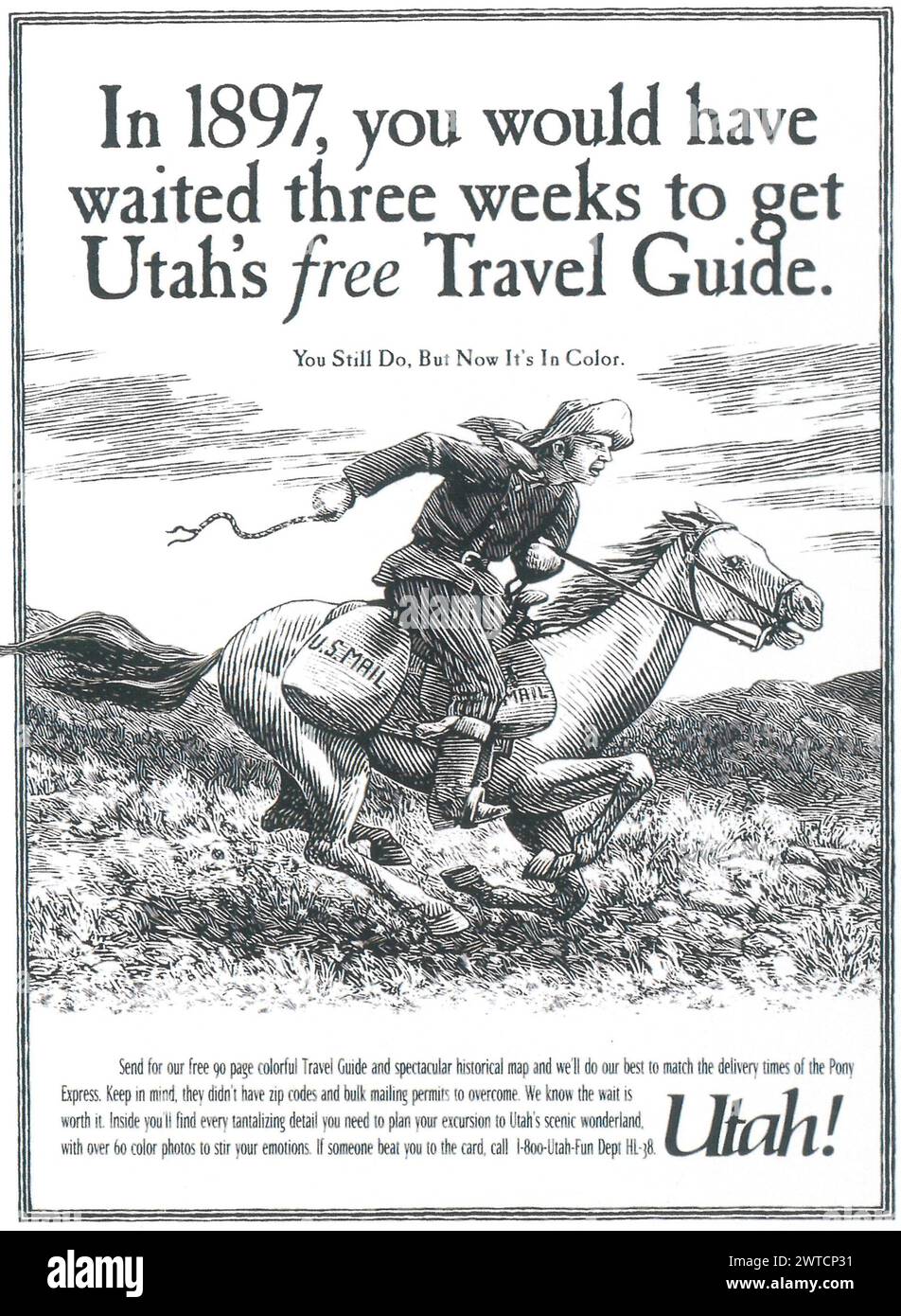 1993 pubblicità turistica dello Utah Foto Stock