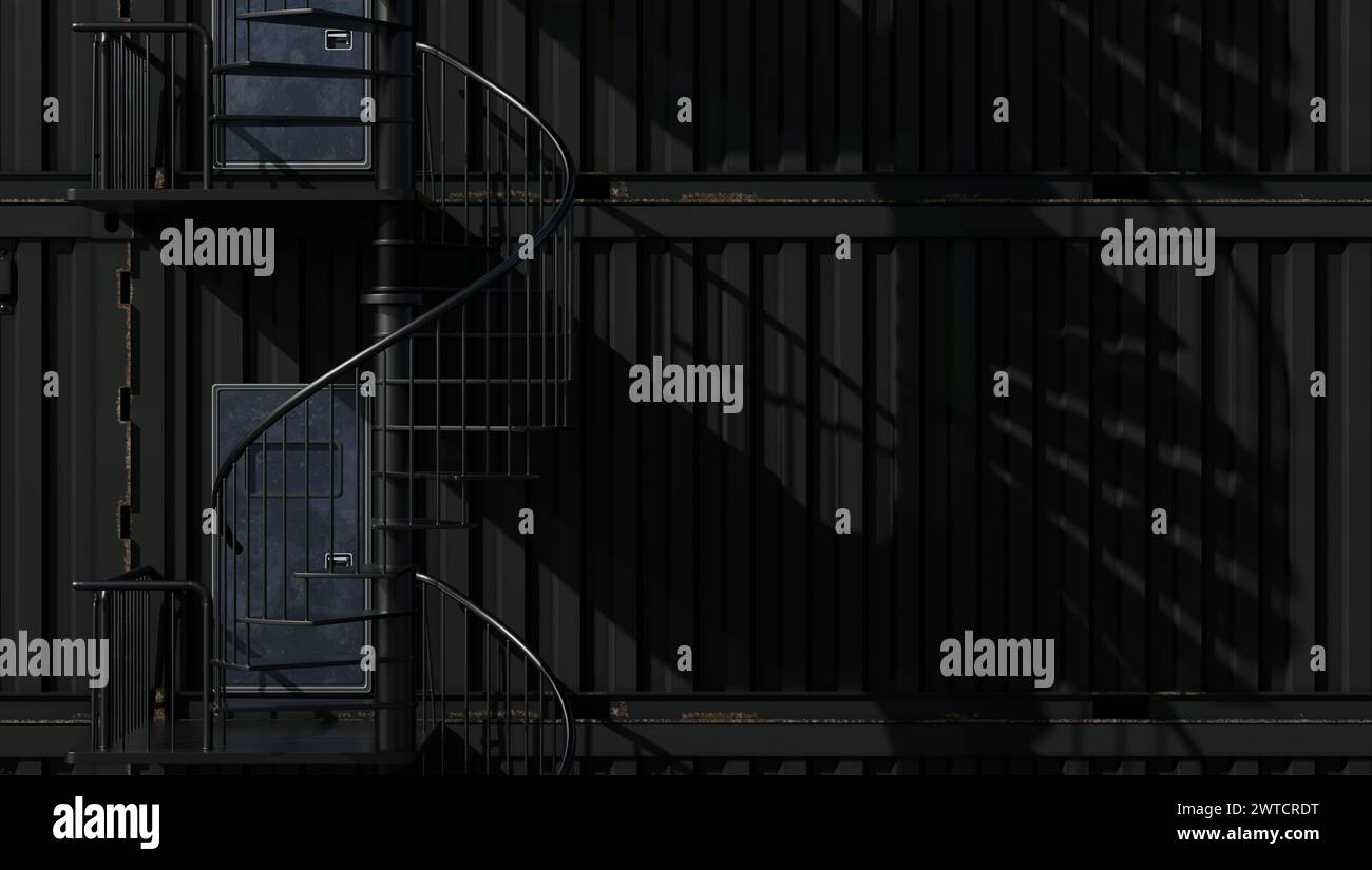 Sfondo di illustrazione 3D per pubblicità e sfondi in scenografie di edifici e architetture rendering 3D in concetto decorativo. Foto Stock