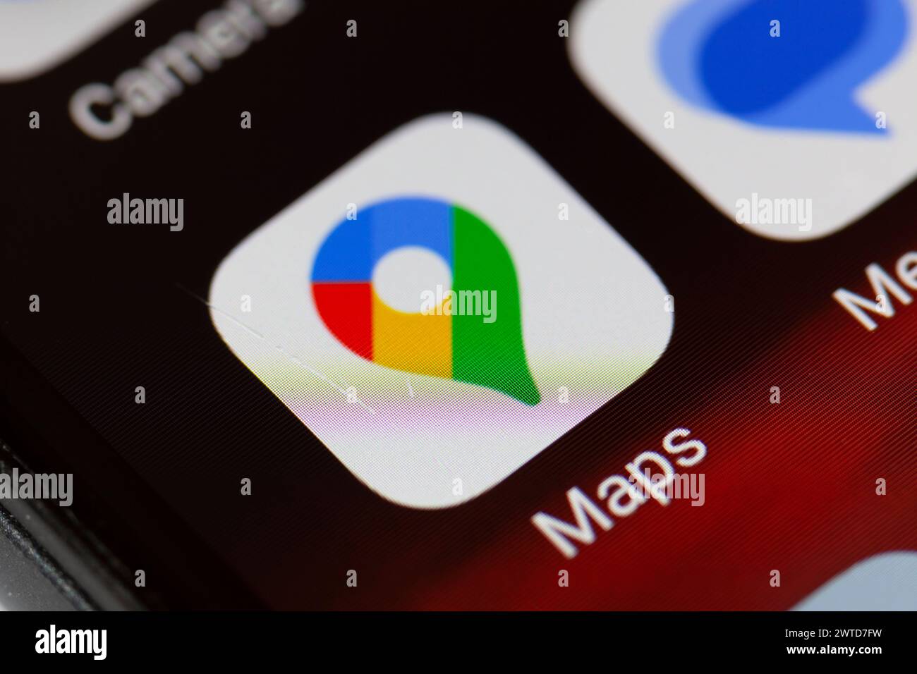 Icona dell'app Google Maps sul telefono cellulare Foto Stock