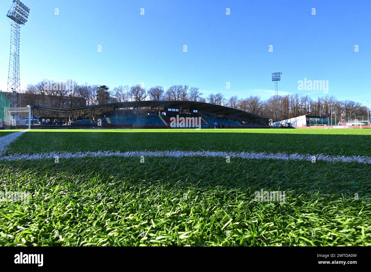 Gothenburg, Svezia. 17 marzo 2024. Gothenburg, Svezia, 17 marzo 2024: Valhalla IP in vista della partita di Coppa di Lega svedese del 17 marzo 2024 tra IFK Goteborg e Linkoping FC al Valhalla di Gothenburg, Svezia (Peter Sonander/SPP) crediti: SPP Sport Press Photo. /Alamy Live News Foto Stock