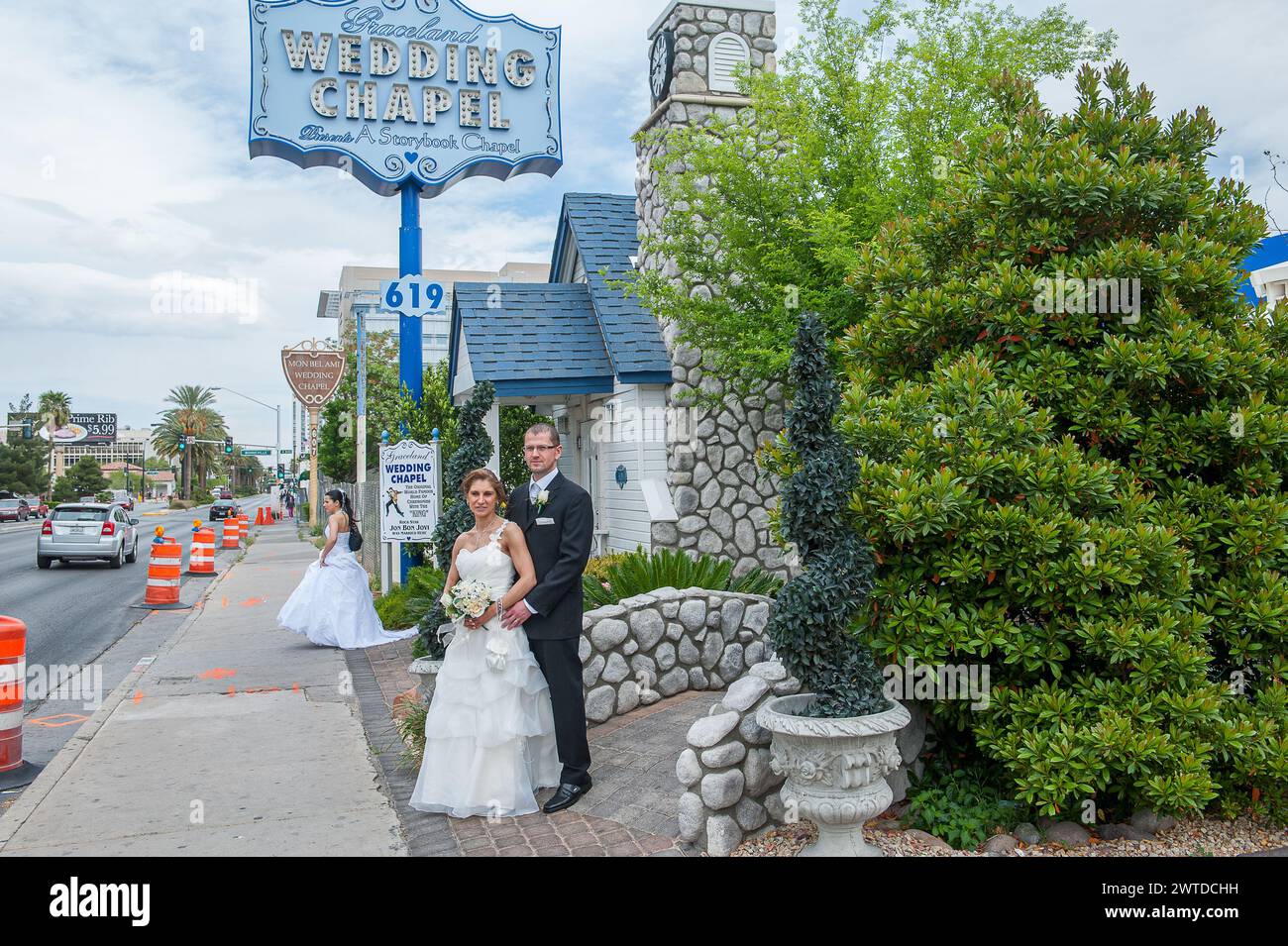 Matrimonio a LasVegas alla Graceland Wedding Chapel a Las Vegas, Nevada Foto Stock