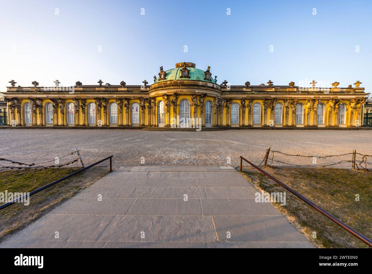Palazzo Sanssouci, Potsdam, Brandeburgo, Brandeburgo, Germania Foto Stock