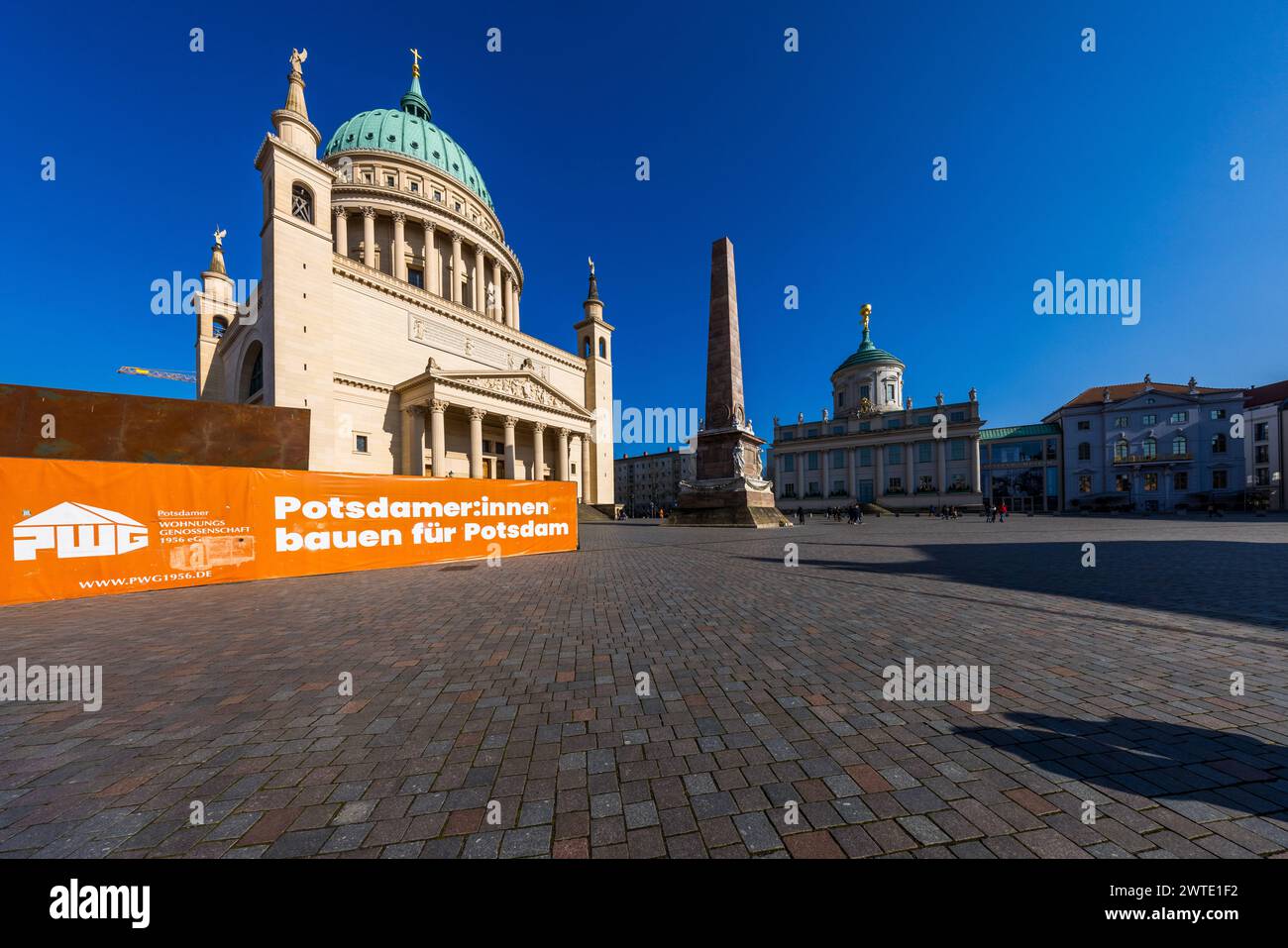 Il vecchio mercato di Potsdam è stato riportato al suo stato originale dopo essere stato completamente distrutto durante la guerra. Potsdam, Brandeburgo, Brandeburgo, Germania Foto Stock