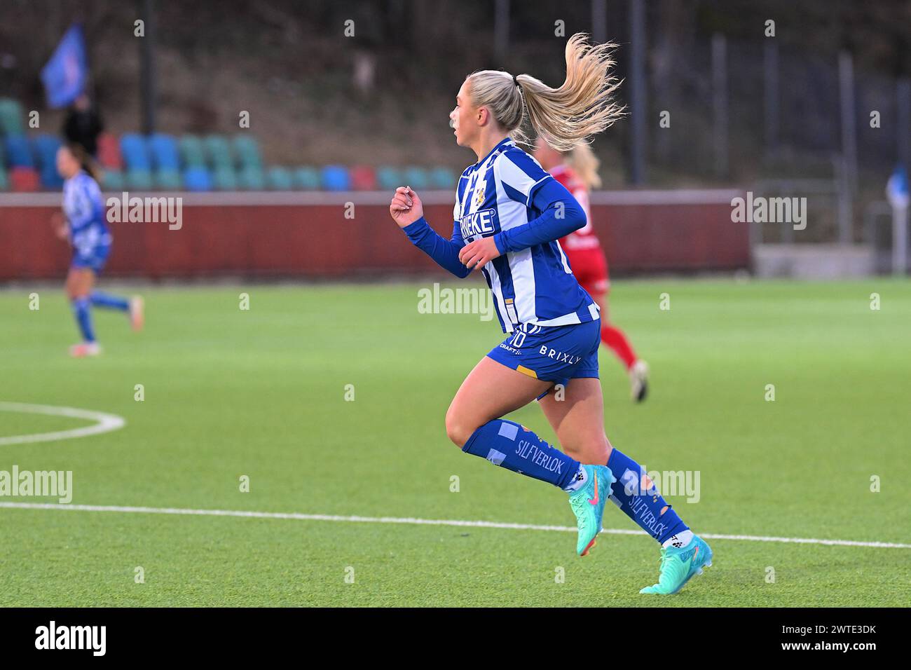Gothenburg, Svezia. 17 marzo 2024. Gothenburg, Svezia, 17 marzo 2024: Ebba Fjordskar (10 IFK Goteborg) nella partita di Coppa di Lega svedese del 17 marzo 2024 tra IFK Goteborg e Linkoping FC al Valhalla di Goteborg, Svezia (Peter Sonander/SPP) credito: SPP Sport Press Photo. /Alamy Live News Foto Stock