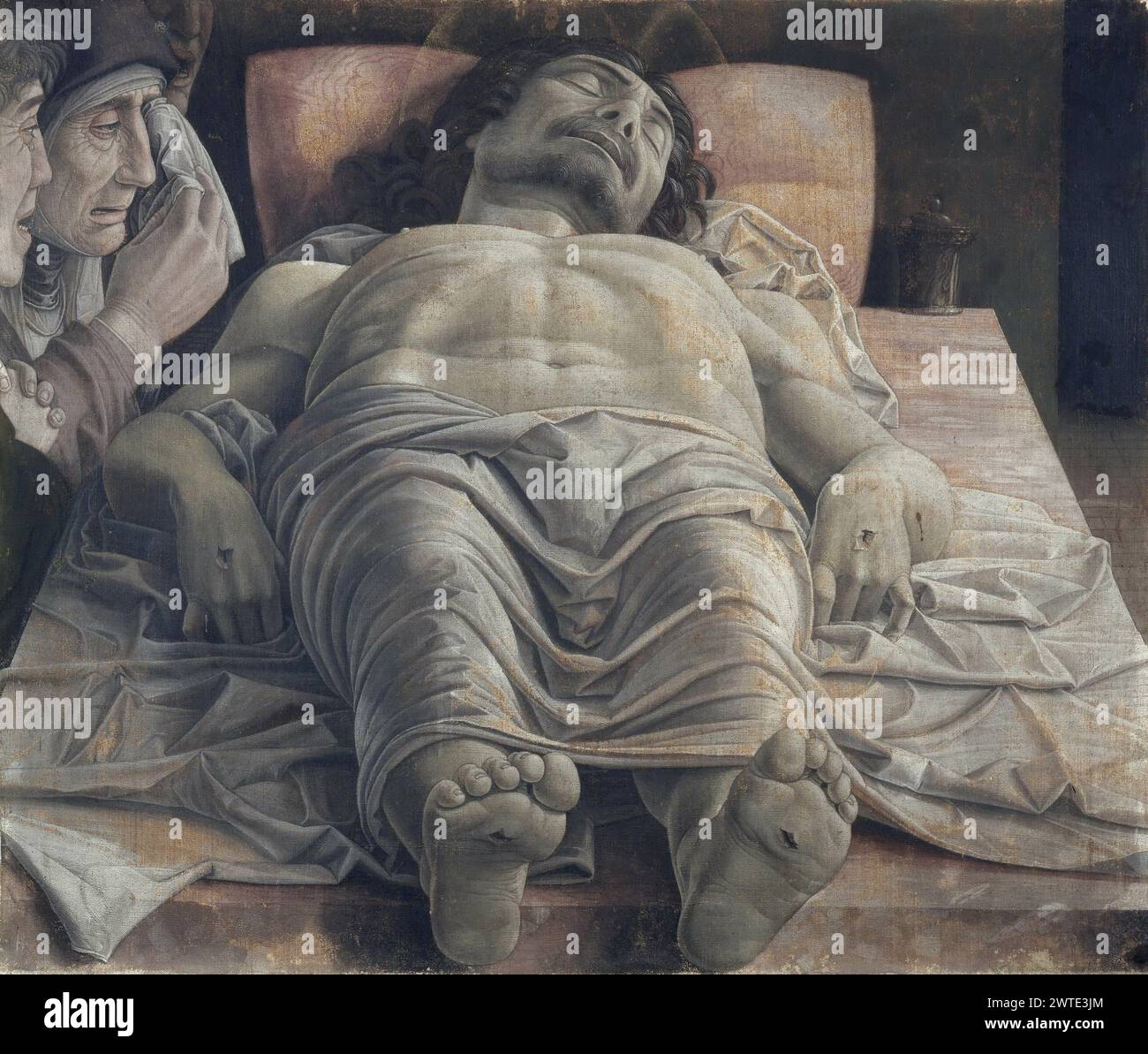 Andrea Mantegna – il Cristo morto 1470-74. 68x81 Foto Stock