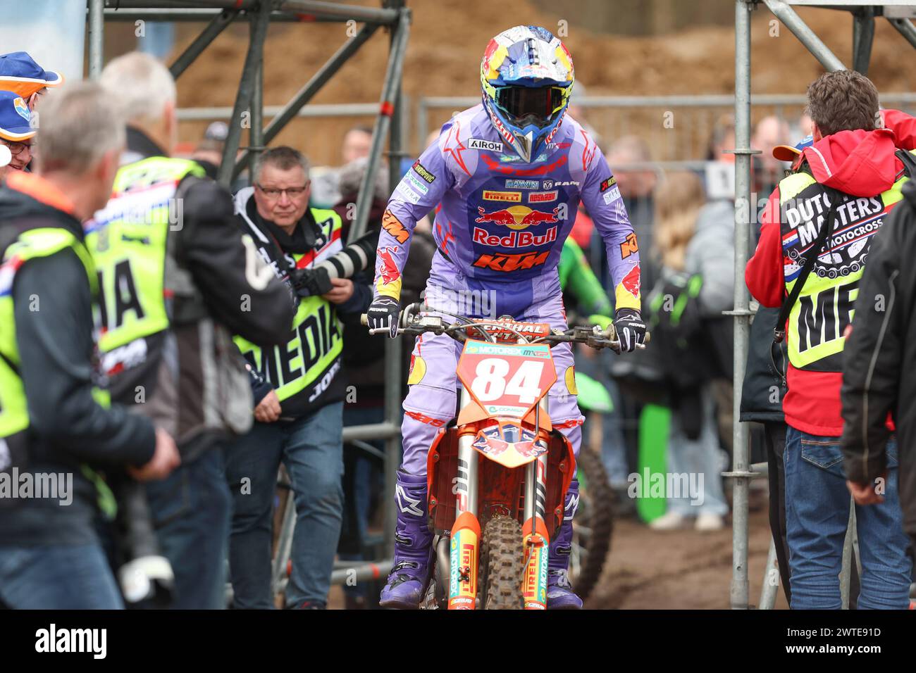 HARFSEN, PAESI BASSI - 17 MARZO: Vincitore 1° manche Jeffrey Herlings NED KTM Red Bull KTM Factory Racing durante la 1° manche 500cc al primo round della Foto Stock