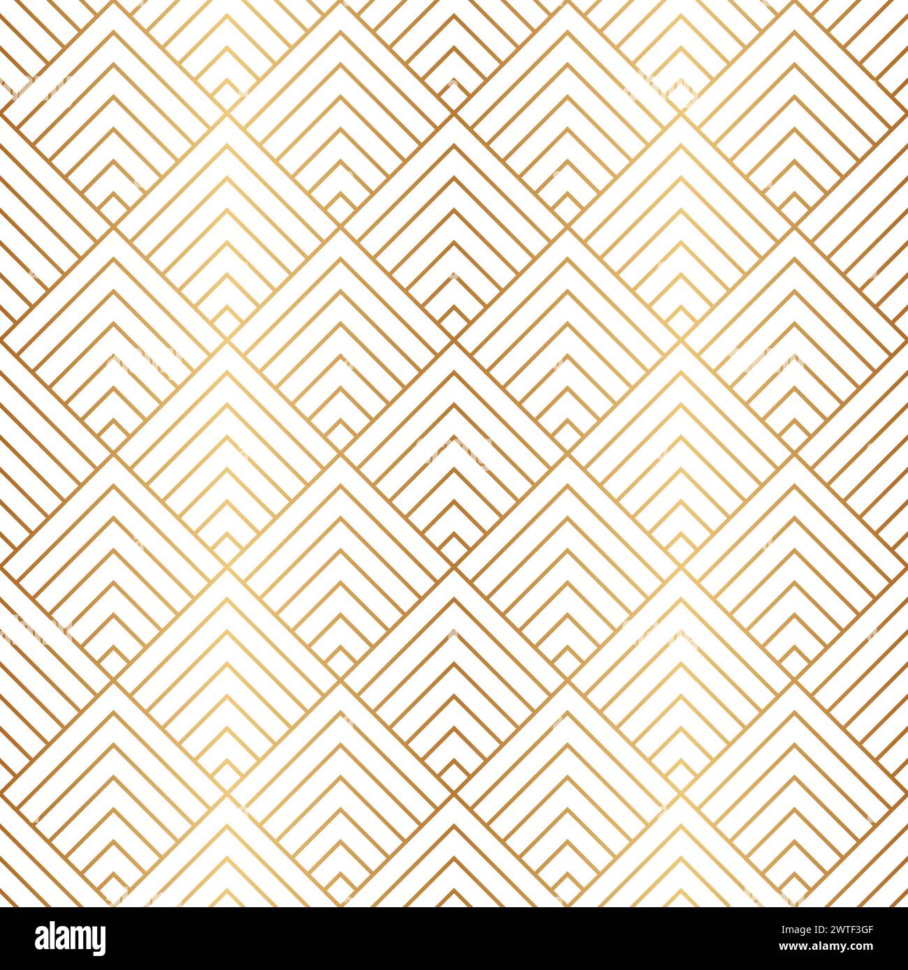 Motivo art deco senza cuciture. Patern riga ripetizione. Reticolo di diamante astratto. Sfondo triangolo oro. Grafico a rombi geometrici ripetuto. Ripeti Illustrazione Vettoriale