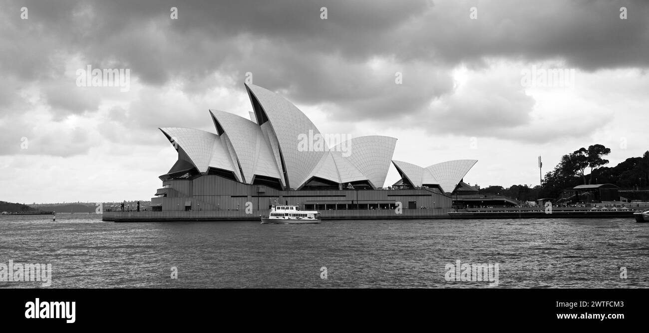 Vista aerea del teatro dell'opera di Sydney Foto Stock