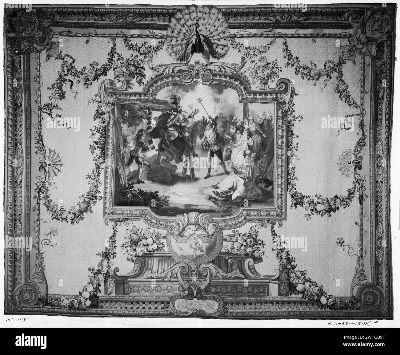 Cavallo di legno. Coypel, Charles-Antoine (francese, 1694-1752) (autore del disegno) [pittore] Perrot, Pierre-Josse (francese, atto 1724-1735) (disegnato dopo, alentour) [pittore] Cozette, Pierre-Francois (francese, b.1714-d.1801) (laboratorio) [tessitore] 1753-1755 arazzi dimensioni: h 141' x L 178' arazzi materiali/tecniche: lana e seta Cultura: tessitura francese Centro: Parigi storia di proprietà: garde-meuble (1758-?). Château de Marly (ca. 1789). Empress Eugénie coll., Farnsborough House, Londra; venduta a Christie's (Londra), 7/7/1927, lotto 76; acquistata da Henry Symons, New York. French & Co Stati Uniti, V Foto Stock