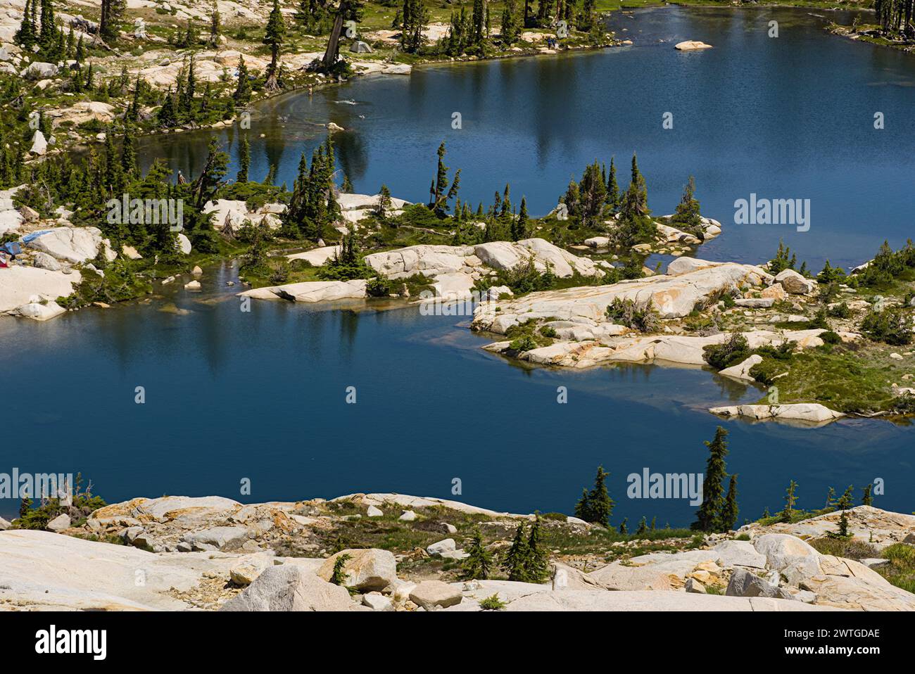 Lago Doris a Desolation Wilderness, California. Foto Stock