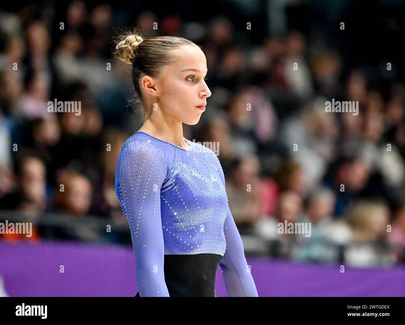 Liverpool, Inghilterra, Regno Unito. 17 marzo 2024. Abigail ROPER nella finale Womens Beam durante i British Gymnastics Championships alla M&S Bank Arena, Liverpool, Inghilterra, Regno Unito. Crediti: LFP/Alamy Live News Foto Stock