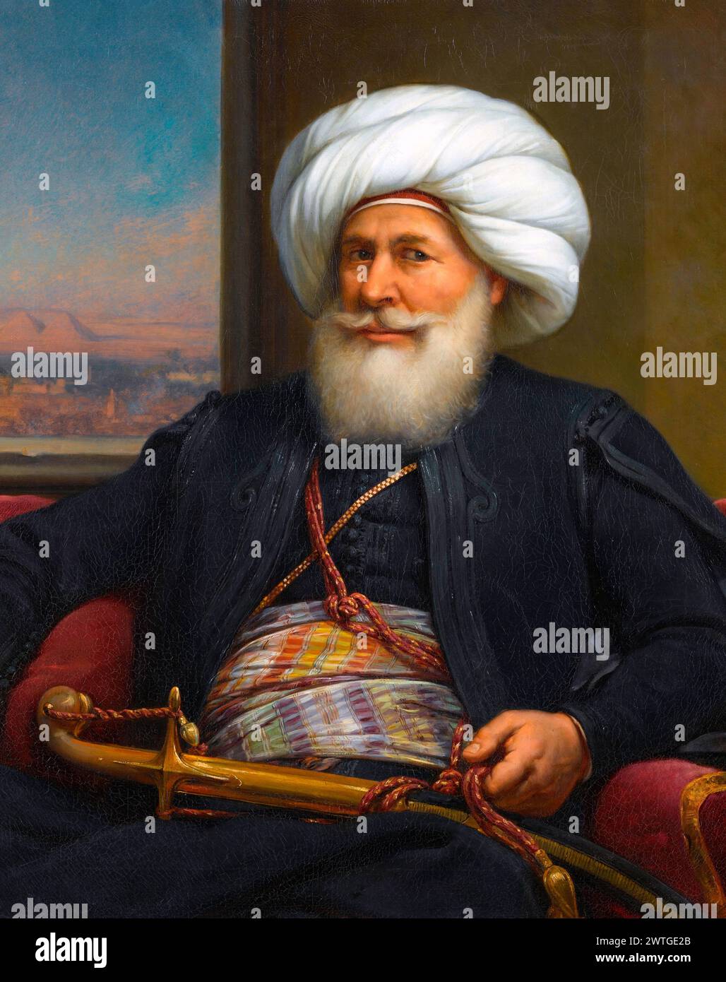 Mehemet Ali Viceré d'Egitto - Muhammad Ali Pasha, Auguste Couder 1839 Foto Stock