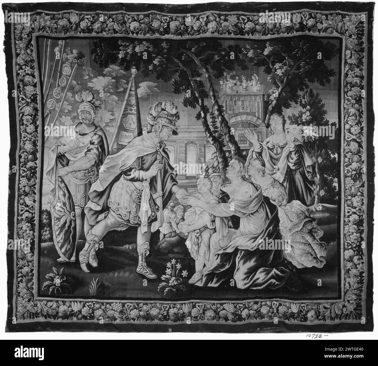 Clemenza di Scipione. Sconosciuto c. 1670 arazzi dimensioni: H 10' x W 11'10' arazzo materiali/tecniche: Sconosciuto Cultura: French Weaving Center: Aubusson storia di proprietà: French & Co. Ricevuto da Max Schlivek, fatturato 3/9/1927; restituito 1/9/1928. Foto Stock