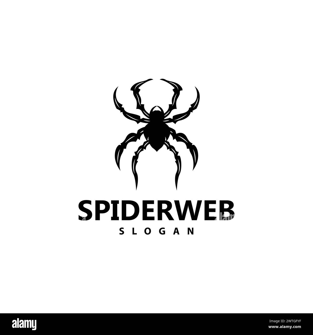 Logo Spider, Insect Animal Vector, Premium Vintage Design, simbolo modello icona Illustrazione Vettoriale