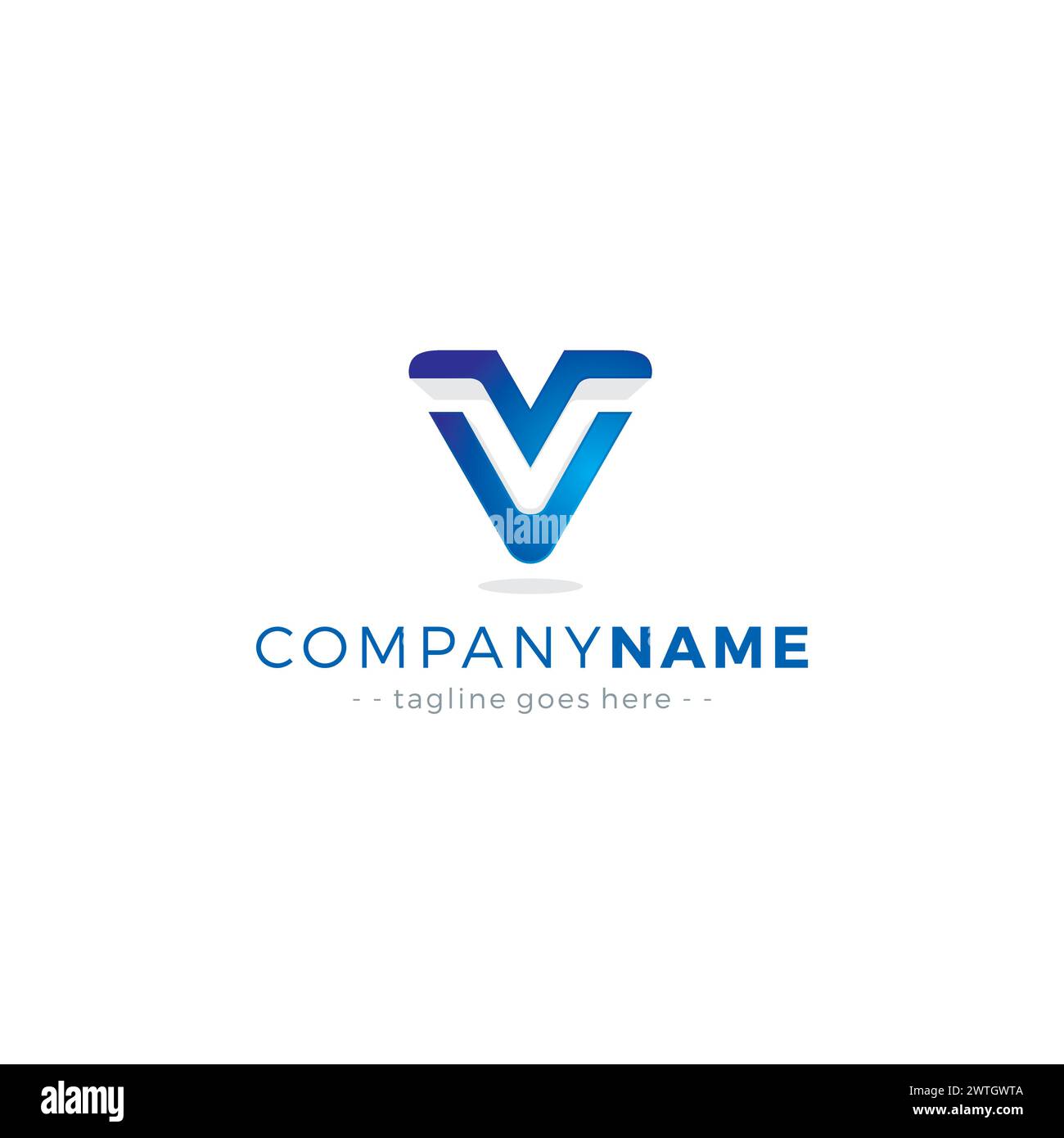 Logo VM. Logo MV Letter Illustrazione Vettoriale