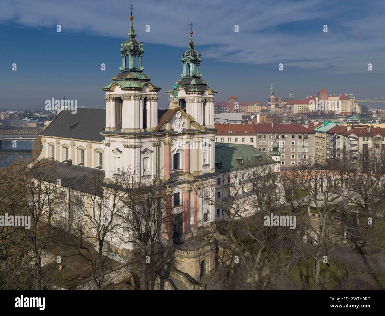 Skalka, San Michele Arcangelo e San Stanislao Vescovo e Basilica dei Martiri, Cracovia, Polonia Foto Stock