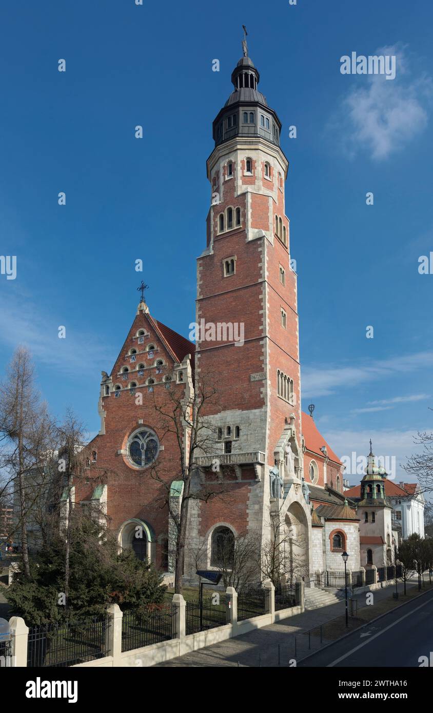 Basilica del Sacro cuore di Gesù, Gesuiti, Cracovia, Polonia Foto Stock