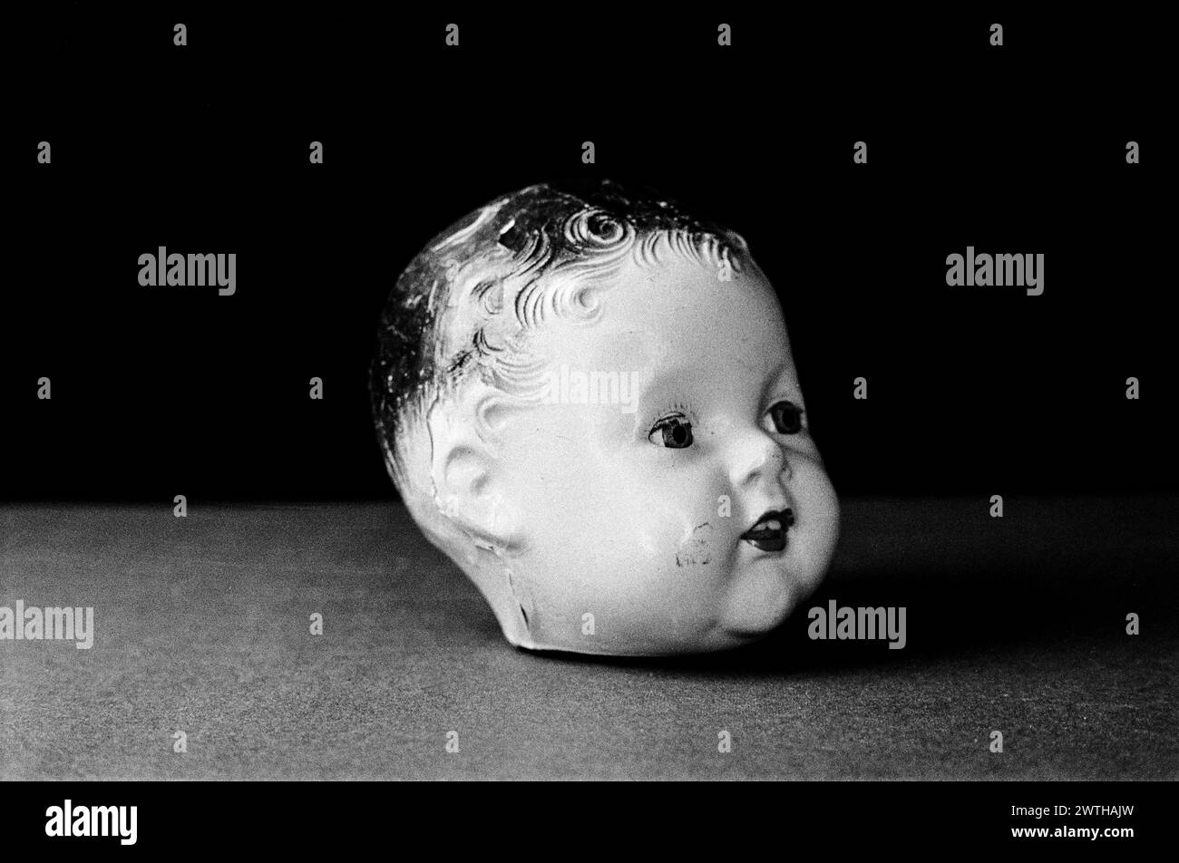 Dolls Head fotografata nello studio. Foto Stock