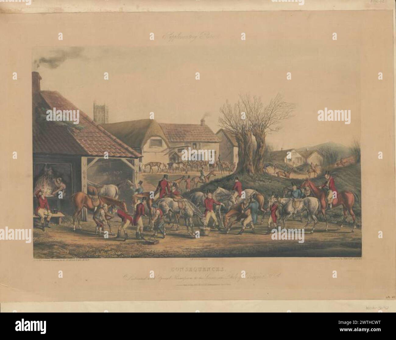 Conseguenze Henry Thomas Alken (Londra, Inghilterra, 1785 - 1851) Figura Foto Stock