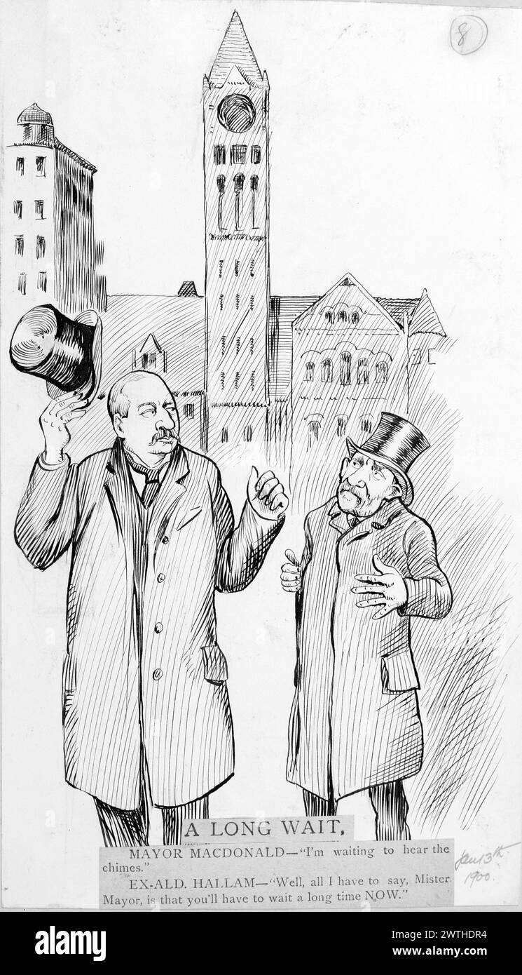 Cartoon - Una lunga attesa Rostap (1866-1949) Foto Stock