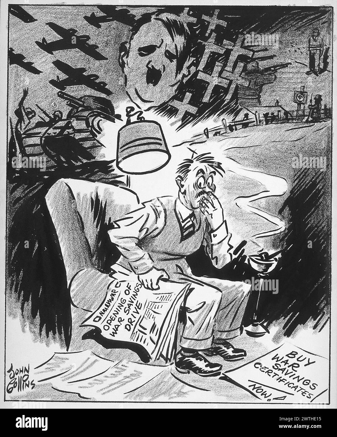 Cartoon - Ringraziamento !. John Collins (1917-2007) Foto Stock