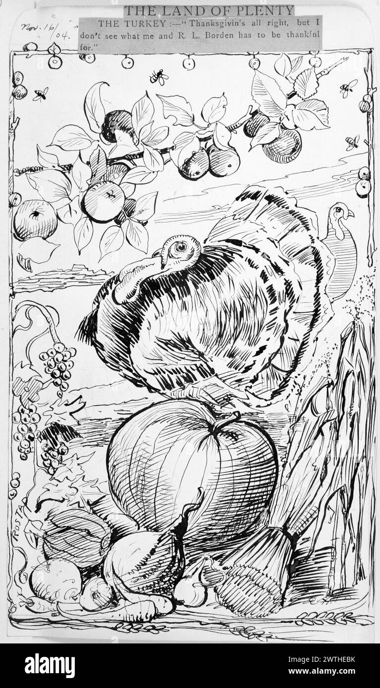 Cartoon - The Land of Plenty Rostap (1866-1949) Foto Stock