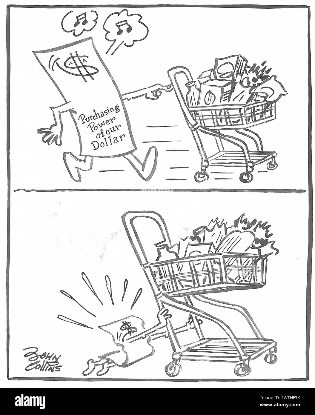 Cartone animato - non quello che era una volta. John Collins (1917-2007) Foto Stock