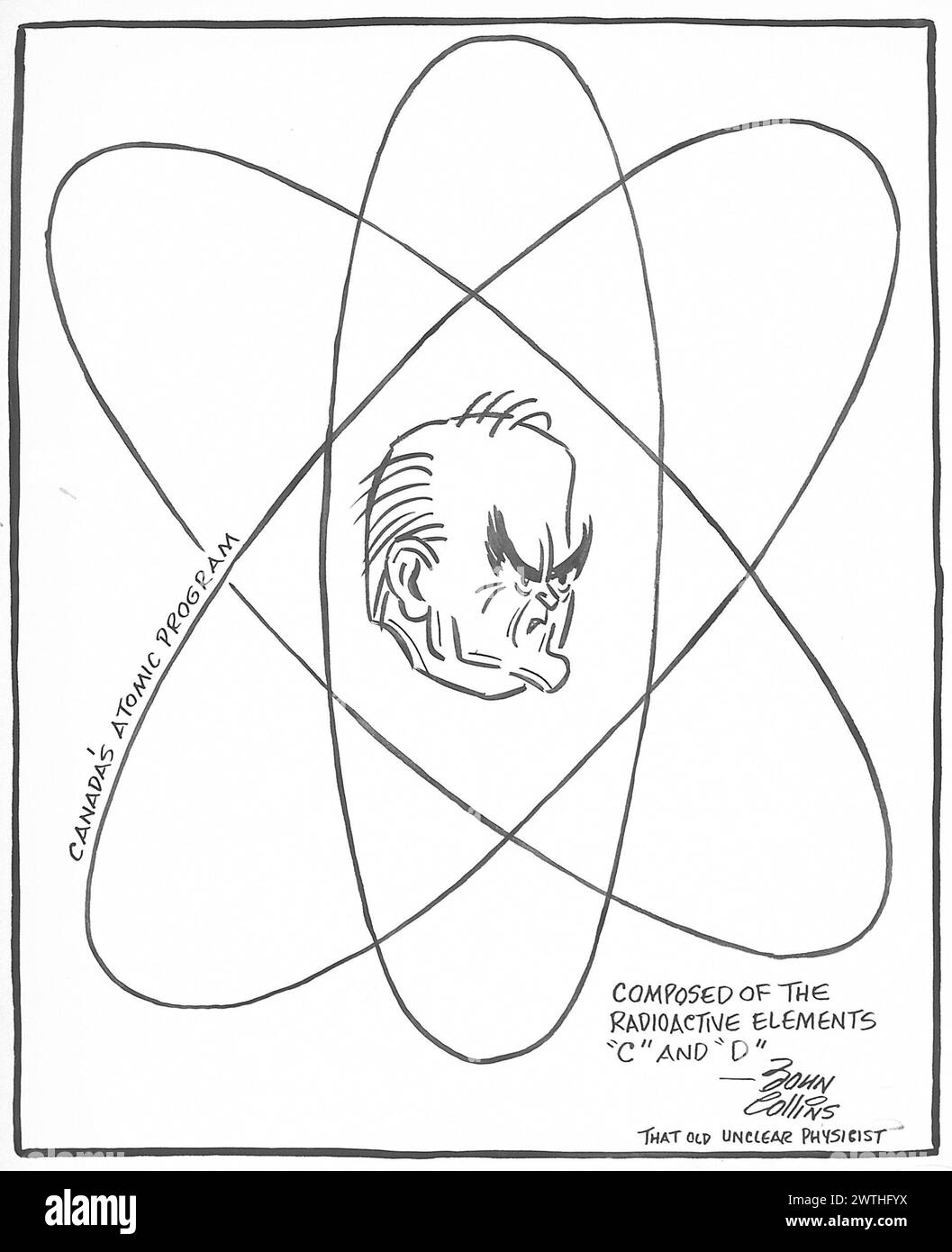 Cartone animato - la nostra bomba H John Collins (1917-2007) Foto Stock