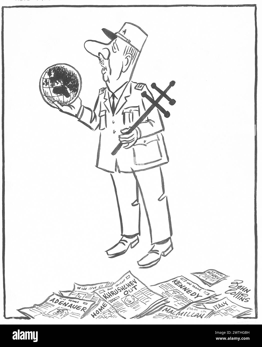 Cartoon - che stancante! Trattare con semplici mortali. John Collins (1917-2007) Foto Stock