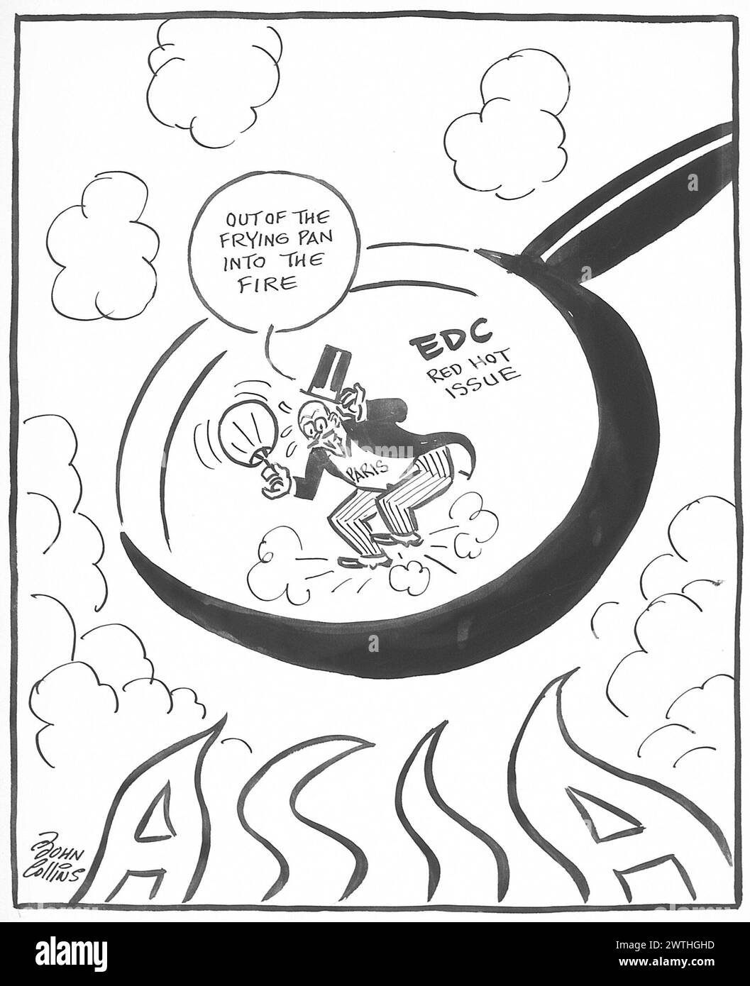 Cartoon - fritto francese. John Collins (1917-2007) Foto Stock